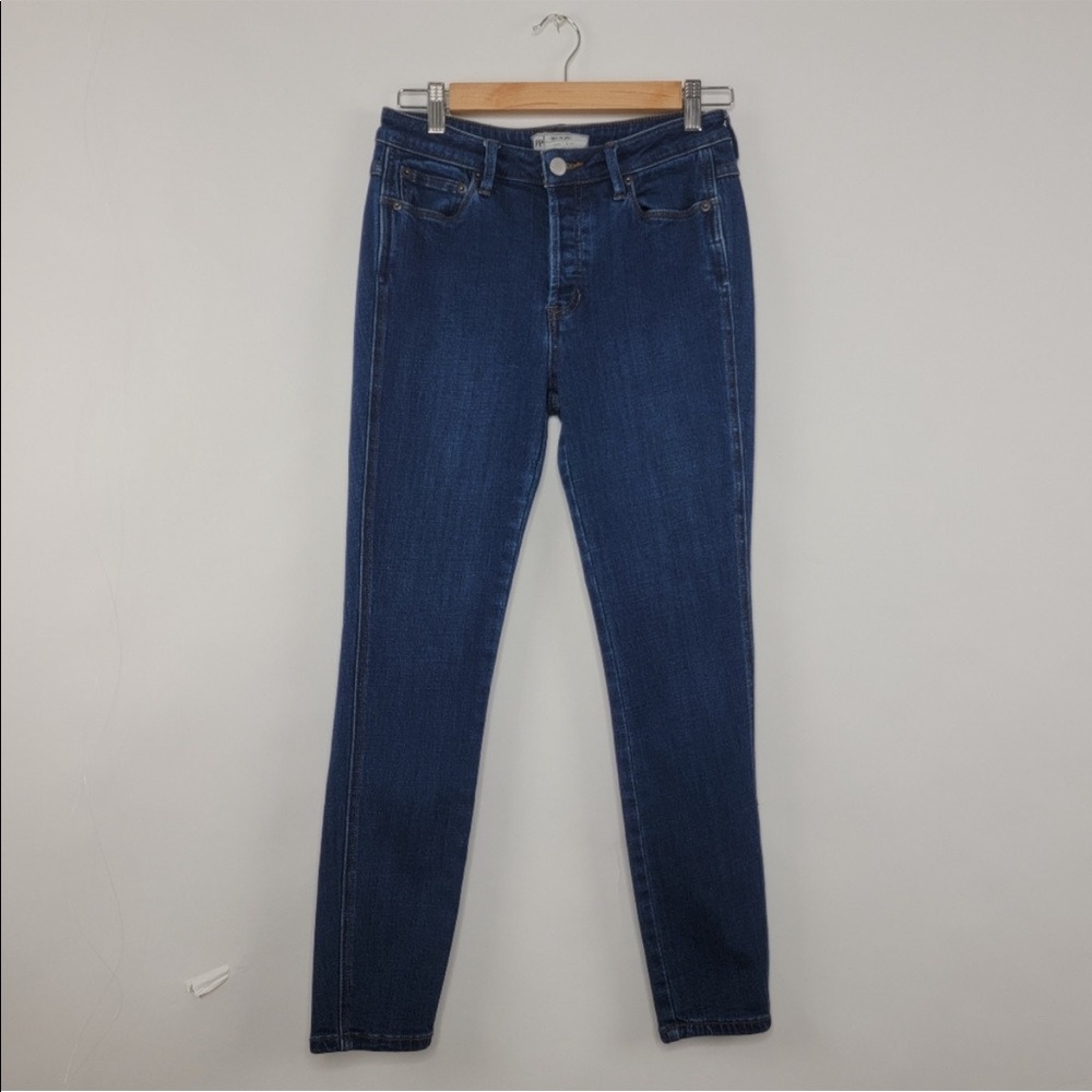 Free People Button Fly Skinny Jeans W25 Medium-Dark Rinse